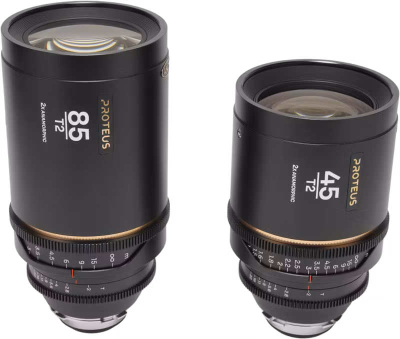 Laowa Proteus 2X Anamorphic 2-Lens Bundle Set B (45mm, 85mm) - Amber - Arri PL/Canon EF
