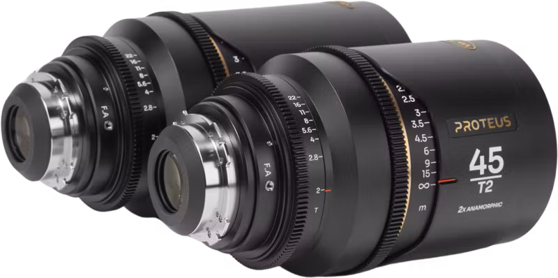 Laowa Proteus 2X Anamorphic 2-Lens Bundle Set B (45mm, 85mm) - Amber - Arri PL/Canon EF