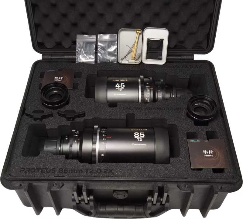Laowa Proteus 2X Anamorphic 2-Lens Bundle Set B (45mm, 85mm) - Silver - Arri PL/Canon EF
