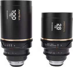 Laowa Proteus 2X Anamorphic 2-Lens Bundle Set C (28mm, 100mm) - Amber - Arri PL/Canon EF