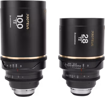 Laowa Proteus 2X Anamorphic 2-Lens Bundle Set C (28mm, 100mm) - Amber - Arri PL/Canon EF