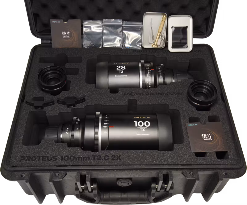 Laowa Proteus 2X Anamorphic 2-Lens Bundle Set C (28mm, 100mm) - Silver - Arri PL/Canon EF