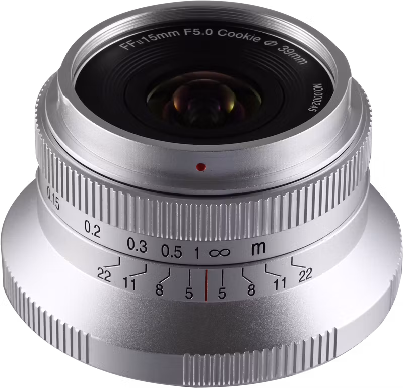Laowa 15mm f/5 Cookie FF  (Auto Aperture - Silver) - Sony FE