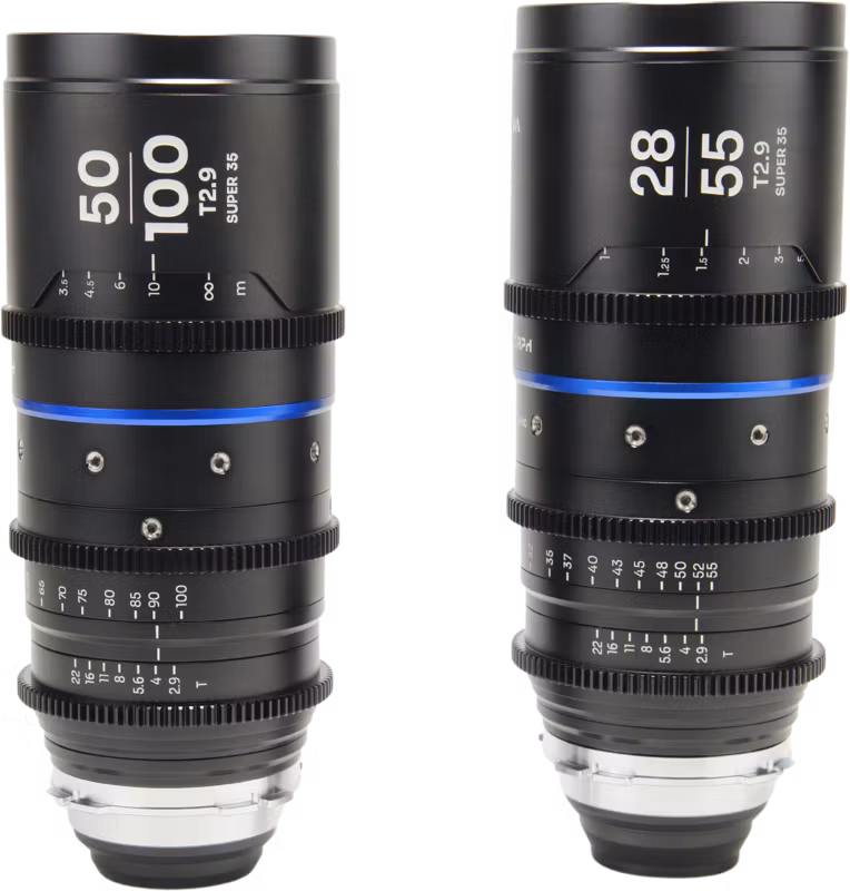 Laowa Nanomorph S35 Zoom 2-Lens Bundle  (28-55mm, 50-100mm) (Blue) - Arri PL
