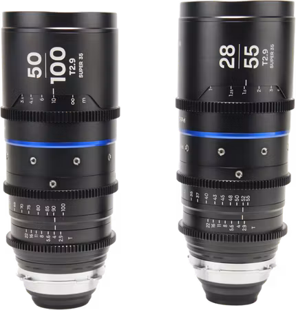 Laowa Nanomorph S35 Zoom 2-Lens Bundle  (28-55mm, 50-100mm) (Blue) - Arri PL