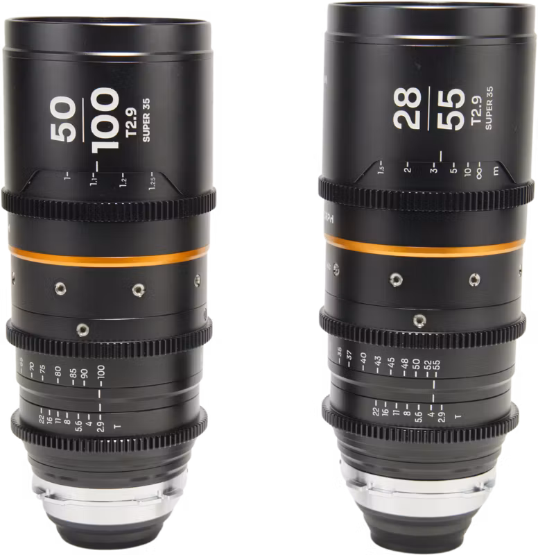 Laowa Nanomorph S35 Zoom 2-Lens Bundle  (28-55mm, 50-100mm) (Amber) - Arri PL