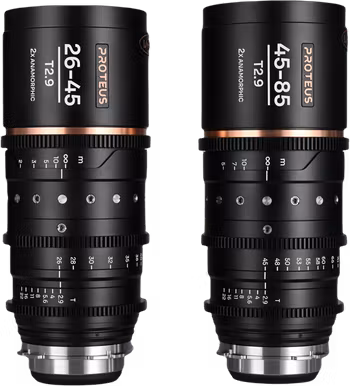 Laowa Proteus Zoom 2X Anamorphic 2-Lens Bundle (26-45mm, 45-85mm) - Amber - Arri PL/Canon EF