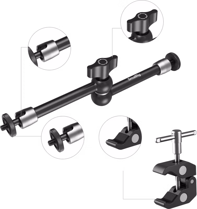 SmallRig 5326 Crab-Shaped Clamp for Phones 9.8"