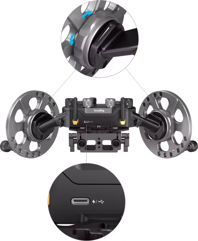SmallRig 4525 Gimbal Control Wheels for DJI RS Series