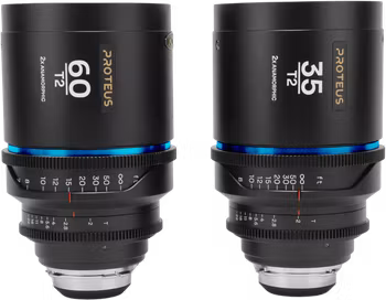 Laowa Proteus 2xAnamorphic 2-Lens Bundle Set A (35mm, 60mm) - Blue - Arri PL/Canon EF (feet)