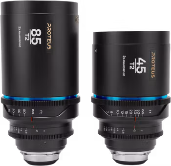 Laowa Proteus 2xAnamorphic 2-Lens Bundle Set B (45mm, 85mm) - Blue - Arri PL/Canon EF (feet)