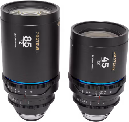Laowa Proteus 2xAnamorphic 2-Lens Bundle Set B (45mm, 85mm) - Blue - Arri PL/Canon EF (feet)