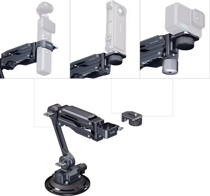 SmallRig 5123 Mini Shock Absorber Arm for DJI Osmo Pocket 3 / GoPro HERO13 / Insta360 X4