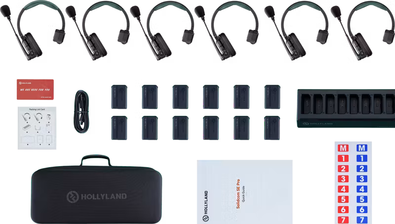 Hollyland Solidcom SE Pro- 6 Person Noise Cancelling Headset Intercom