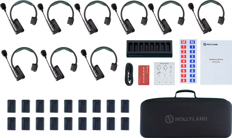 Hollyland Solidcom SE Pro- 9 Person Noise Cancelling Headset Intercom
