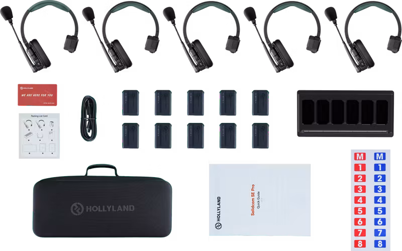 Hollyland Solidcom SE Pro- 5 Person Noise Cancelling Headset Intercom