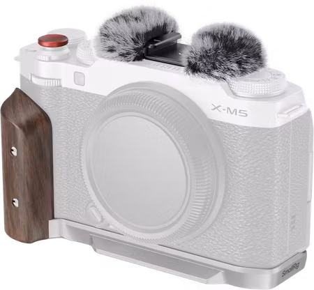 SmallRig 5261 L-Shape Mount Plate with Wooden Handle for FUJIFILM X-M5 Sliver
