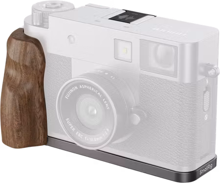 SmallRig 5394 L-Shaped Mount Plate with Wooden Handle for FUJIFILM X half Charcoal Silver
