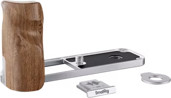 SmallRig 5223 L-Shaped Mount Plate with Wooden Handle for FUJIFILM X half Silver