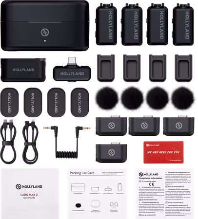 Hollyland LARK MAX 2 Combo 4-Person Version with Camera RX + USB-C RX