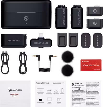Hollyland LARK MAX 2 Combo with Camera RX + USB-C RX