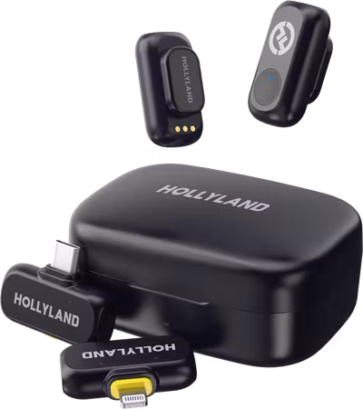 Hollyland LARK A1 Combo with USB-C RX + Lightning RX + Charging Case