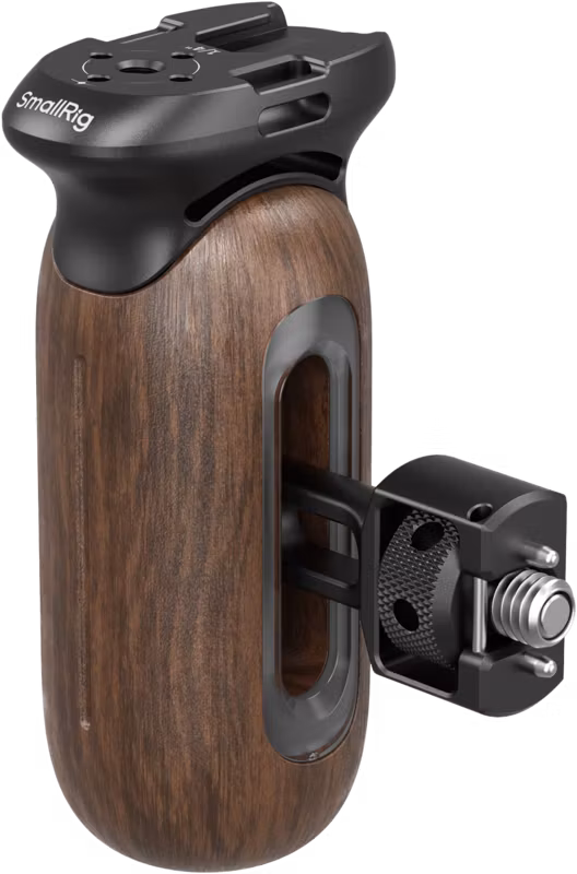 SmallRig 5238 Wooden Side Handle with 1/4"-20 & 3/8''-16 ARRI Locating Screws