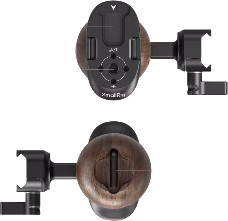 SmallRig 5239 Wooden Side Handle with NATO Clamp
