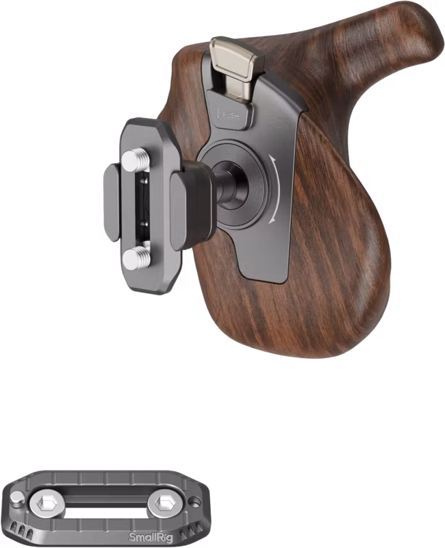 SmallRig 5192 ImageGrip Series Wooden Handle with NATO Clamp (Right Side)