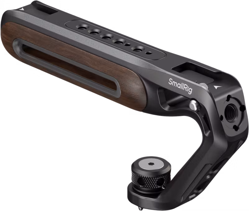 SmallRig 5252 Wooden Top Handle with 1/4''-20 and ARRI 3/8''-16 Locating Screw