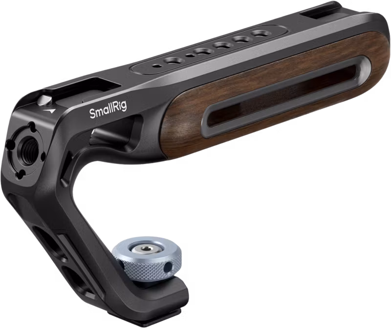 SmallRig 5250 Wooden Top Handle with Cold Shoe Mount