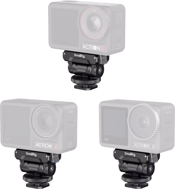 SmallRig 5436 Quick Release Support for DJI Osmo360 / Action 5 Pro / 4 / 3 with Cold Shoe Adapter
