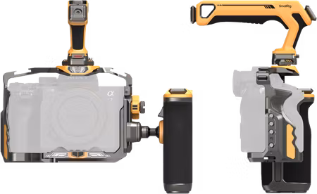 SmallRig 5518 HawkLock Quick Release Cage Kit for Sony A7R V/ A7 IV/ A7S III (Adv Ed) (Bumblebee)
