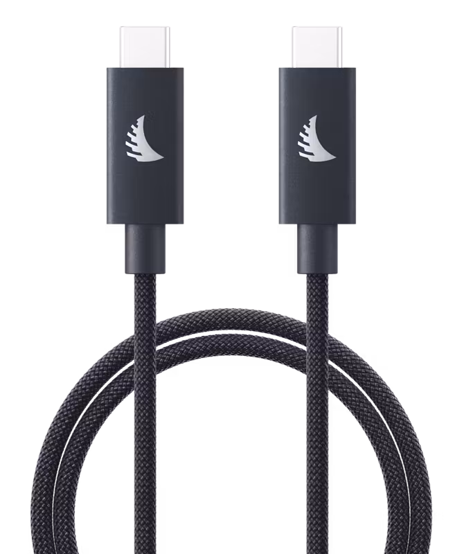 Cable ANGELBIRD | USB-C 4.0 | Cable flexible sólido | Azul grisáceo | 1 m