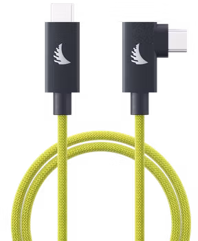 Angelbird Cable I USB-C 4.0 I Solid Flex Cable Right-Angle I Lime I 32 cm