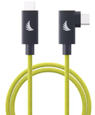 Angelbird Cable I USB-C 4.0 I Solid Flex Cable Right-Angle I Lime I 32 cm