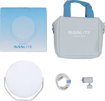 Nanlite Miro 30c LED Full-color Round Panel Light  (Mint Blue)