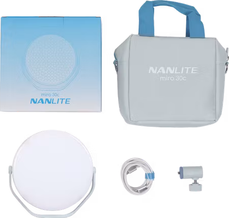 Nanlite Miro 30c LED Full-color Round Panel Light  (Mint Blue)