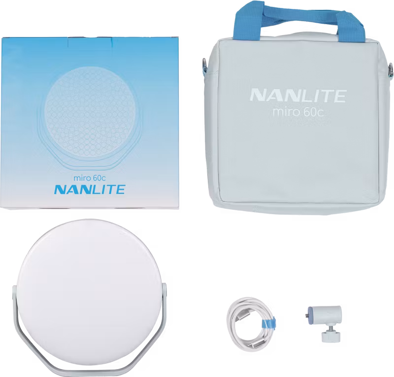 Nanlite Miro 60c LED Full-color Round Panel Light  (Mint Blue)