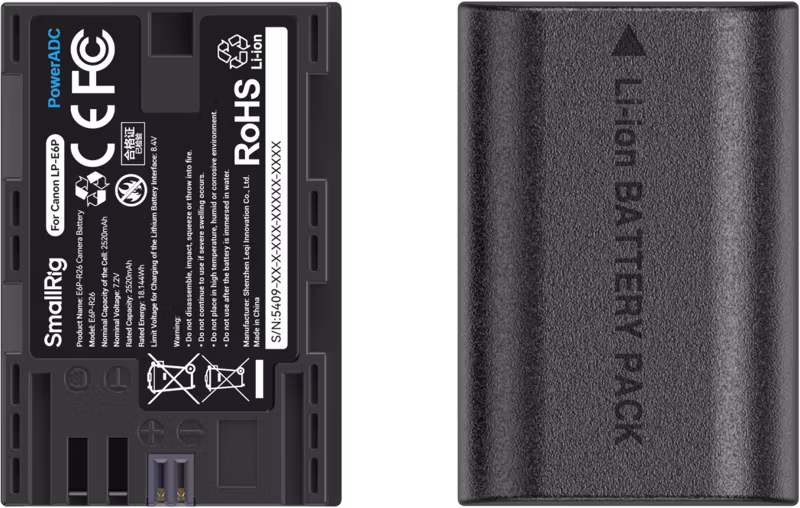 SmallRig 5409 Camera Battery and Charger Kit for Canon LP-E6P