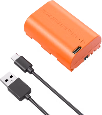 SmallRig 5407 Camera Battery USB-C Rechargeable Canon LP-E6P Orange