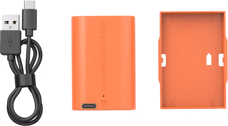 SmallRig 5407 Camera Battery USB-C Rechargeable Canon LP-E6P Orange