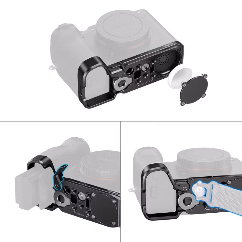 SmallRig 5481 Baseplate with Airtag Slot for Sony A7C II / A7CR Black