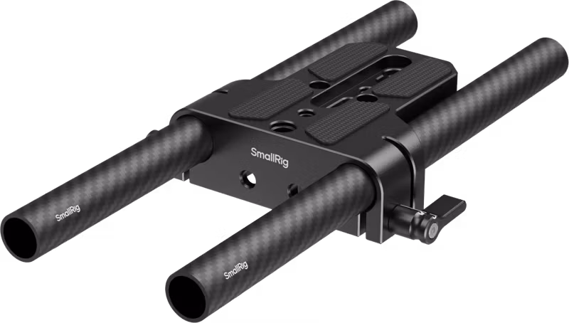 SmallRig 5609 Bottom Mount Plate with Dual 15mm Rod Clamp