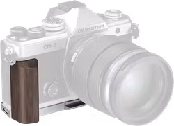 SmallRig 5563 L-Shaped Mount Plate with Wooden Handle for OM SYSTEM OM-3