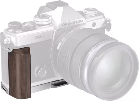 SmallRig 5563 L-Shaped Mount Plate with Wooden Handle for OM SYSTEM OM-3