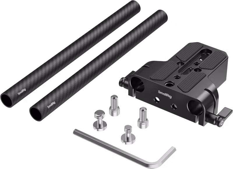SmallRig 5609 Bottom Mount Plate with Dual 15mm Rod Clamp