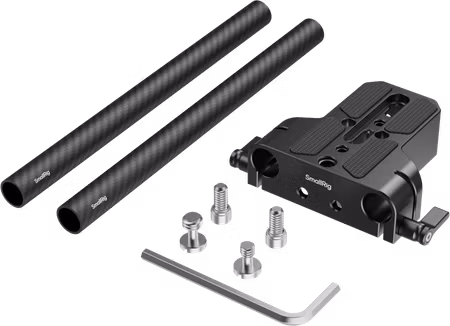 SmallRig 5609 Bottom Mount Plate with Dual 15mm Rod Clamp