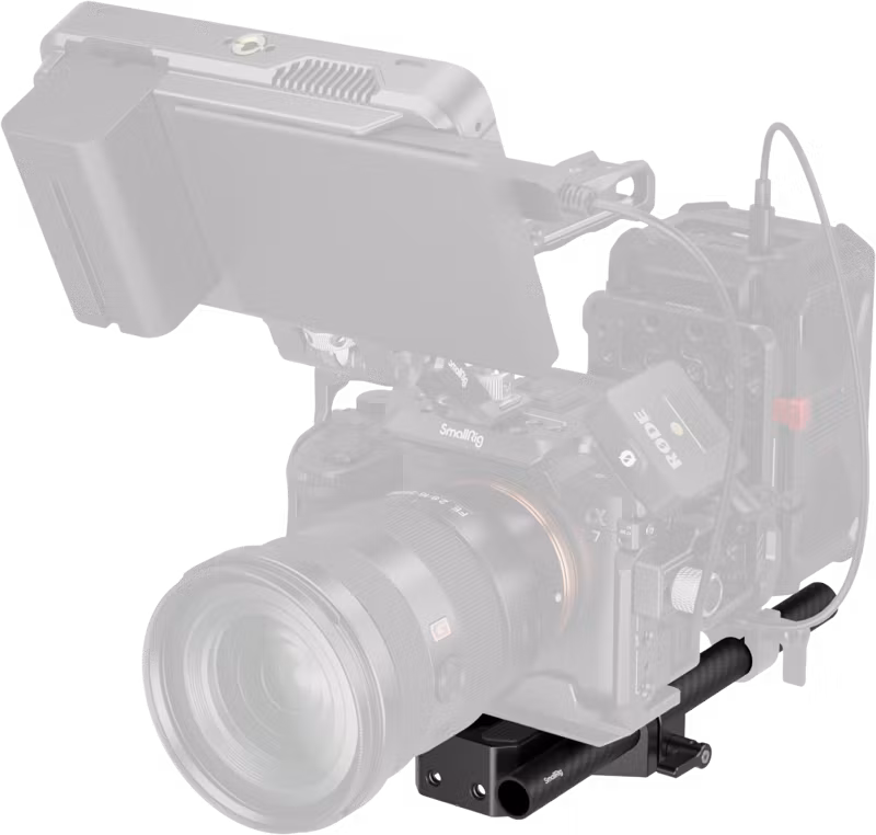 SmallRig 5609 Bottom Mount Plate with Dual 15mm Rod Clamp