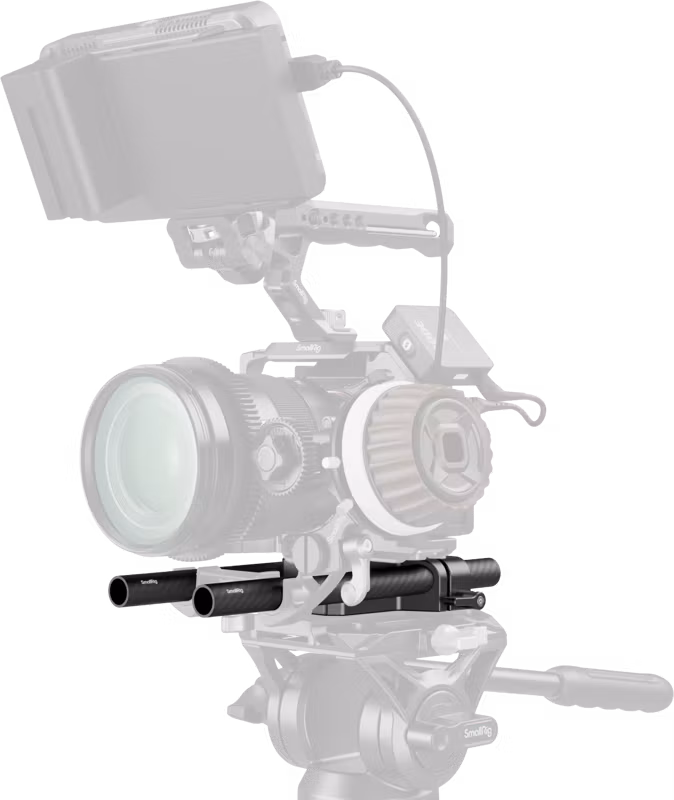 SmallRig 5609 Bottom Mount Plate with Dual 15mm Rod Clamp
